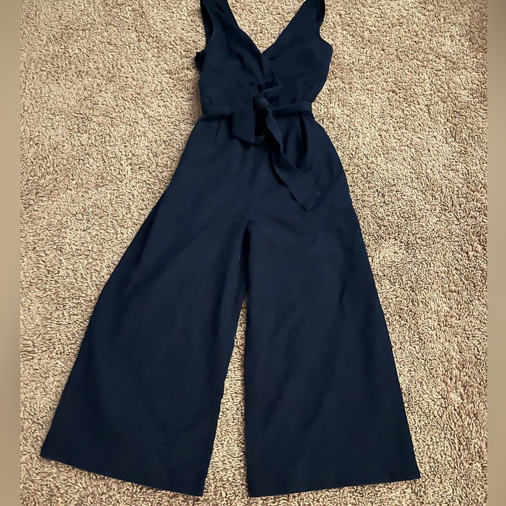 Blue jumpsuit wide leg pants!